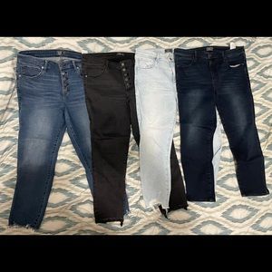 Lot of 4 Abercrombie & Fitch Skinny Jeans 32S 14S